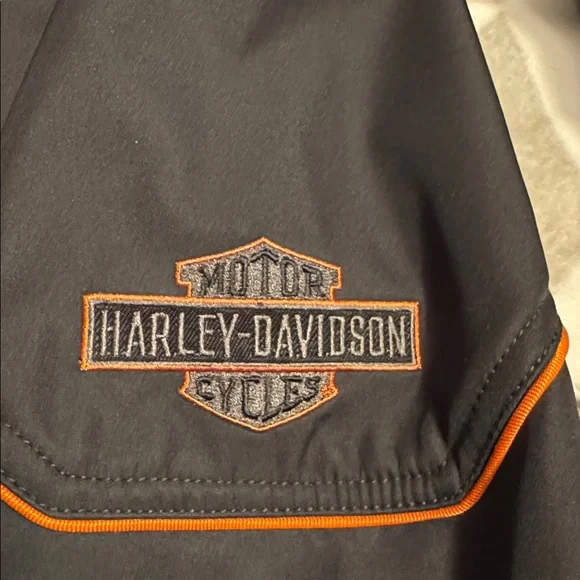 Harley-Davidson Black and Orange Motorcycle Jacket. Worn once - Picture 4 of 6